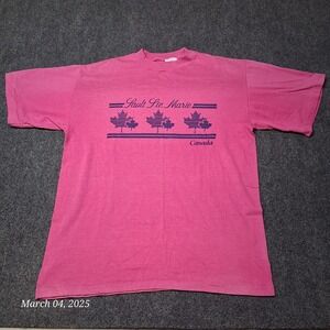 VTG Impressions Canada Sault Ste. Marie Single Stitch T Shirt Adult Large Pink